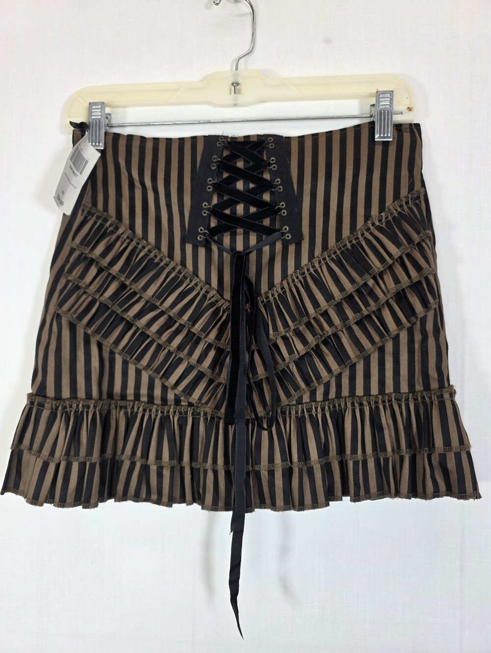 NWT Spin Doctor Steampunk Stripe Bustier Skirt Set S - Picture 14 of 16